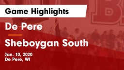 De Pere  vs Sheboygan South  Game Highlights - Jan. 10, 2020