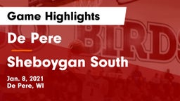 De Pere  vs Sheboygan South  Game Highlights - Jan. 8, 2021