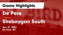 De Pere  vs Sheboygan South  Game Highlights - Jan. 31, 2023