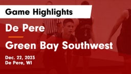 De Pere  vs Green Bay Southwest  Game Highlights - Dec. 22, 2023