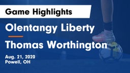 Olentangy Liberty  vs Thomas Worthington  Game Highlights - Aug. 21, 2020