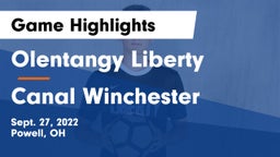 Olentangy Liberty  vs Canal Winchester Game Highlights - Sept. 27, 2022