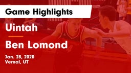 Uintah  vs Ben Lomond  Game Highlights - Jan. 28, 2020