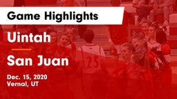 Uintah  vs San Juan  Game Highlights - Dec. 15, 2020