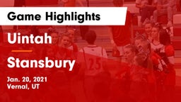 Uintah  vs Stansbury  Game Highlights - Jan. 20, 2021