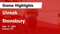 Uintah  vs Stansbury  Game Highlights - Feb. 17, 2021