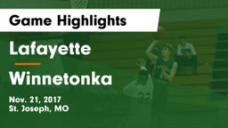 Lafayette  vs Winnetonka  Game Highlights - Nov. 21, 2017
