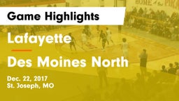 Lafayette  vs Des Moines North  Game Highlights - Dec. 22, 2017