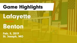 Lafayette  vs Benton  Game Highlights - Feb. 5, 2019