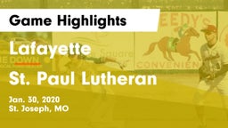 Lafayette  vs St. Paul Lutheran  Game Highlights - Jan. 30, 2020