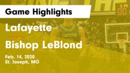 Lafayette  vs Bishop LeBlond  Game Highlights - Feb. 14, 2020