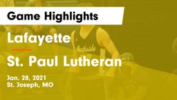 Lafayette  vs St. Paul Lutheran  Game Highlights - Jan. 28, 2021