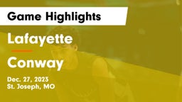Lafayette  vs Conway  Game Highlights - Dec. 27, 2023