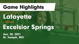 Lafayette  vs Excelsior Springs  Game Highlights - Jan. 20, 2021