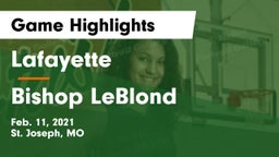 Lafayette  vs Bishop LeBlond  Game Highlights - Feb. 11, 2021