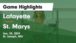Lafayette  vs St. Marys  Game Highlights - Jan. 25, 2024
