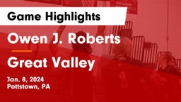 Owen J. Roberts  vs Great Valley  Game Highlights - Jan. 8, 2024