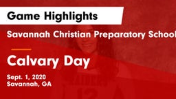 Savannah Christian Preparatory School vs Calvary Day  Game Highlights - Sept. 1, 2020