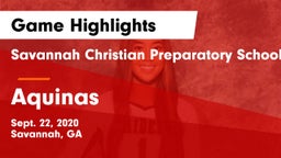 Savannah Christian Preparatory School vs Aquinas Game Highlights - Sept. 22, 2020