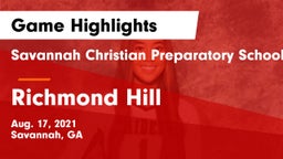 Savannah Christian Preparatory School vs Richmond Hill  Game Highlights - Aug. 17, 2021