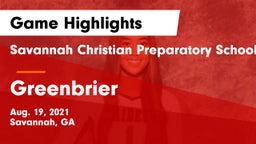 Savannah Christian Preparatory School vs Greenbrier  Game Highlights - Aug. 19, 2021