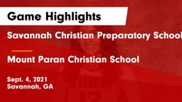 Savannah Christian Preparatory School vs Mount Paran Christian School Game Highlights - Sept. 4, 2021