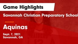 Savannah Christian Preparatory School vs Aquinas  Game Highlights - Sept. 7, 2021