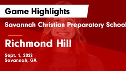 Savannah Christian Preparatory School vs Richmond Hill  Game Highlights - Sept. 1, 2022