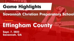 Savannah Christian Preparatory School vs Effingham County Game Highlights - Sept. 7, 2022