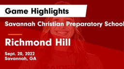 Savannah Christian Preparatory School vs Richmond Hill  Game Highlights - Sept. 20, 2022