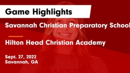 Savannah Christian Preparatory School vs Hilton Head Christian Academy Game Highlights - Sept. 27, 2022