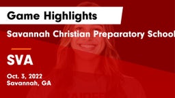 Savannah Christian Preparatory School vs SVA Game Highlights - Oct. 3, 2022