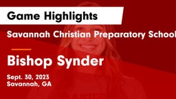 Savannah Christian Preparatory School vs Bishop Synder Game Highlights - Sept. 30, 2023