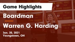 Boardman  vs Warren G. Harding  Game Highlights - Jan. 20, 2021