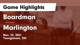 Boardman  vs Marlington  Game Highlights - Nov. 22, 2021