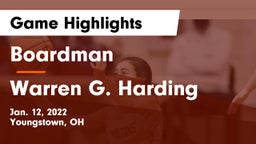 Boardman  vs Warren G. Harding  Game Highlights - Jan. 12, 2022