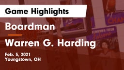 Boardman  vs Warren G. Harding  Game Highlights - Feb. 5, 2021