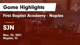 First Baptist Academy - Naples vs SJN Game Highlights - Nov. 23, 2021