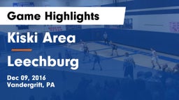 Kiski Area  vs Leechburg  Game Highlights - Dec 09, 2016