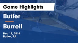 Butler  vs Burrell  Game Highlights - Dec 12, 2016