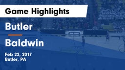 Butler  vs Baldwin  Game Highlights - Feb 22, 2017