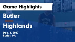 Butler  vs Highlands  Game Highlights - Dec. 8, 2017