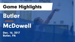Butler  vs McDowell  Game Highlights - Dec. 16, 2017