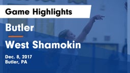 Butler  vs West Shamokin  Game Highlights - Dec. 8, 2017