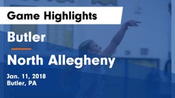 Butler  vs North Allegheny  Game Highlights - Jan. 11, 2018