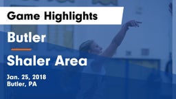 Butler  vs Shaler Area  Game Highlights - Jan. 25, 2018