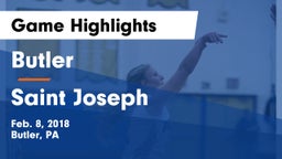 Butler  vs Saint Joseph Game Highlights - Feb. 8, 2018