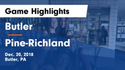 Butler  vs Pine-Richland  Game Highlights - Dec. 20, 2018