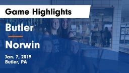 Butler  vs Norwin  Game Highlights - Jan. 7, 2019