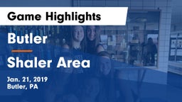 Butler  vs Shaler Area  Game Highlights - Jan. 21, 2019